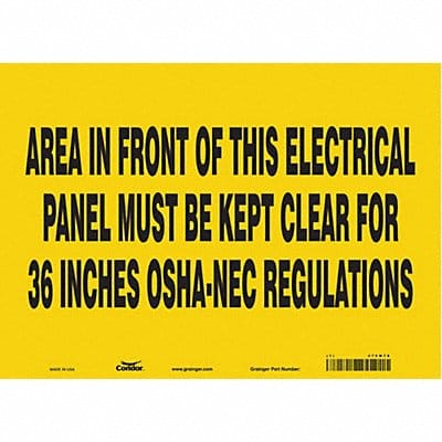 Safety Sign 10 in x 14 in Vinyl