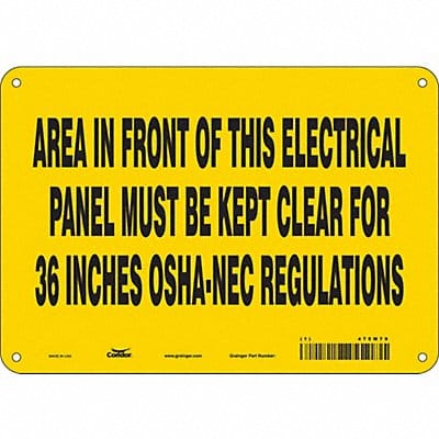 Safety Sign 7 in x 10 in Aluminum