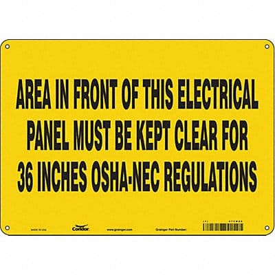 Safety Sign 10 in x 14 in Aluminum