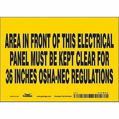Safety Sign 5 inx7 in Vinyl