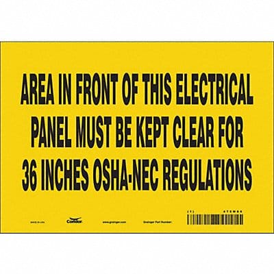 Safety Sign 7 inx10 in Vinyl