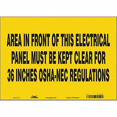 Safety Sign 10 inx14 in Vinyl