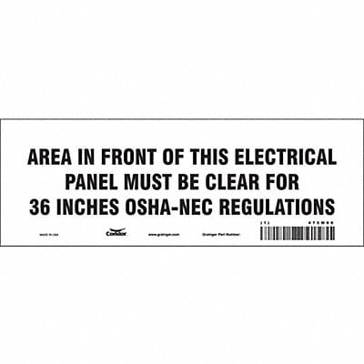 Safety Sign 3.5in x 10in Vinyl