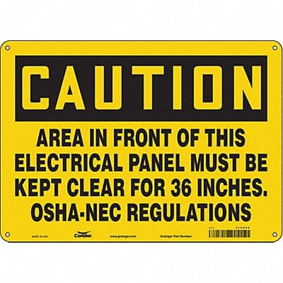 J6945 Safety Sign 10 inx14 in Polyethylene