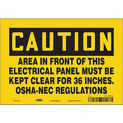 J6945 Safety Sign 7 inx10 in Vinyl