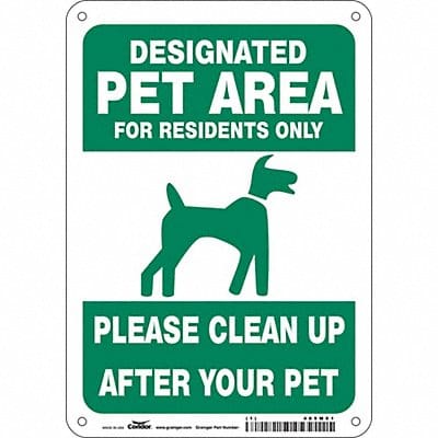 Safety Sign 10 in x 7 in Aluminum
