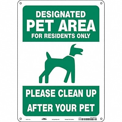 Safety Sign 14 in x 10 in Polyethylene
