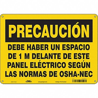 Safety Sign 10 in x 14 in Aluminum