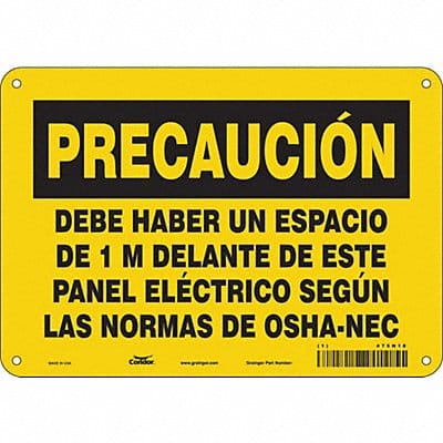 Safety Sign 7 in x 10 in Polyethylene