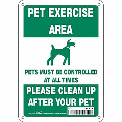 Safety Sign 10 in x 7 in Polyethylene