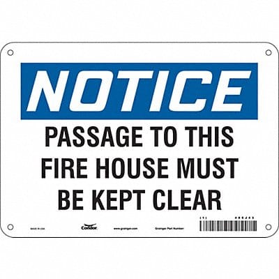 Safety Sign 7 in x 10 in Aluminum