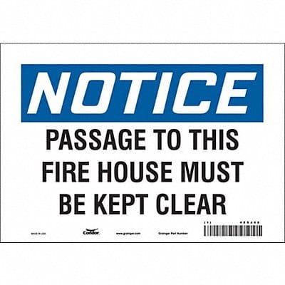 Safety Sign 7 in x 10 in Vinyl