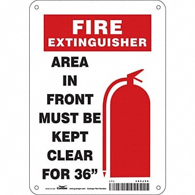 Safety Sign 10 in x 7 in Aluminum