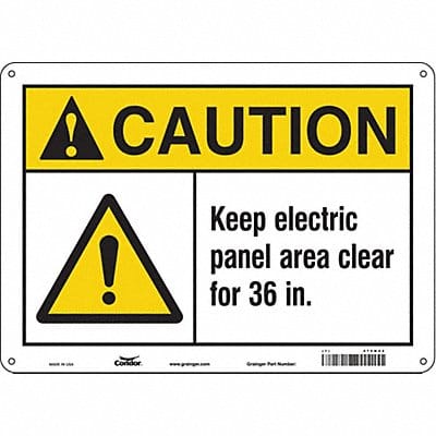 Safety Sign 10 in x 14 in Polyethylene