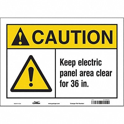 Safety Sign 10 in x 14 in Vinyl