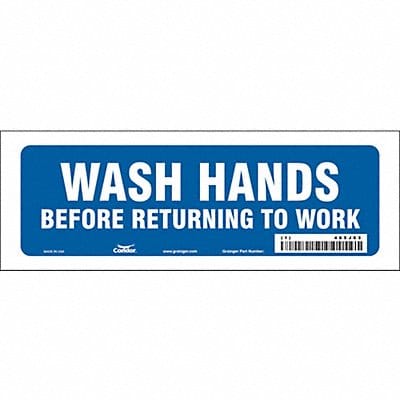 Safety Sign 3 1/2 in x 10 in Vinyl PK10