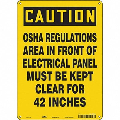 Safety Sign 14 in x 10 in Aluminum