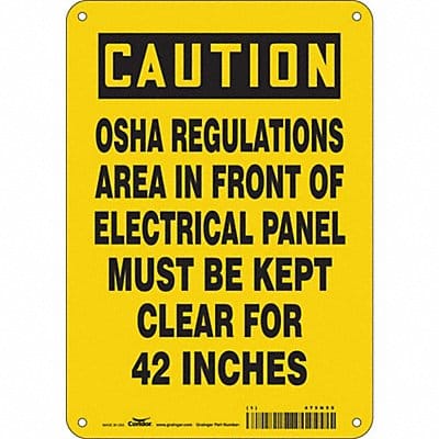 Safety Sign 10 inx7 in Polyethylene