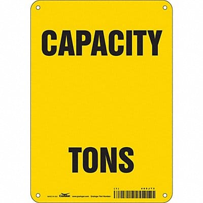 Safety Sign 10 in x 7 in Polyethylene