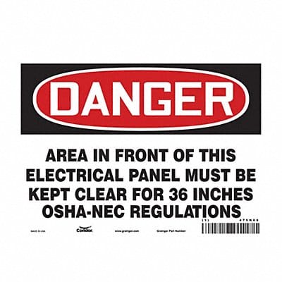 Safety Sign 7 in x 10 in Aluminum