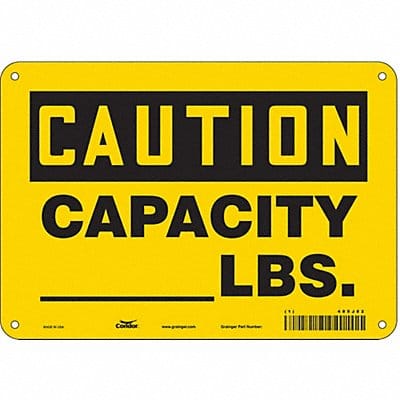 Safety Sign 7 in x 10 in Polyethylene