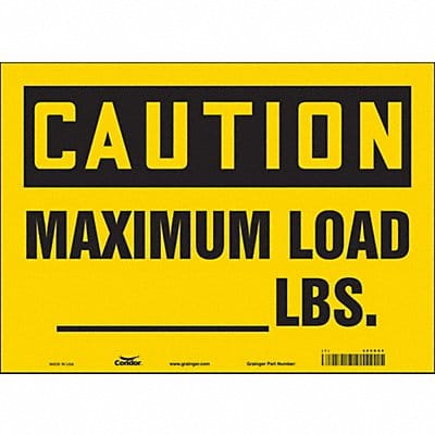 J8614 Safety Sign 10 in x 14 in Vinyl