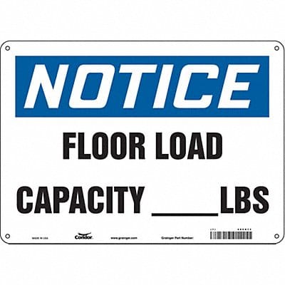 Safety Sign 10 in x 14 in Aluminum