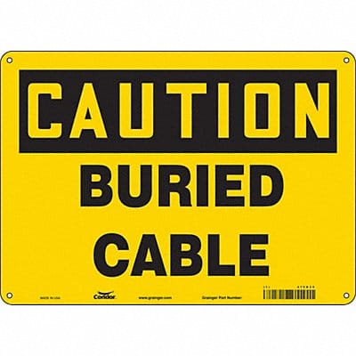 J8809 Safety Sign 10 inx14 in Aluminum