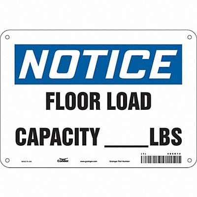 Safety Sign 7 inx10 in Polyethylene