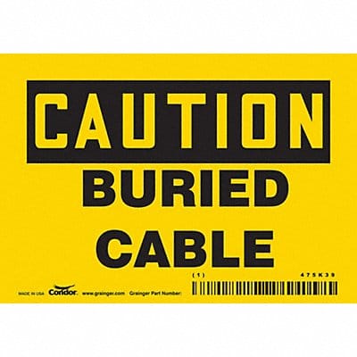 J8809 Safety Sign 3 1/2 inx5 in Vinyl