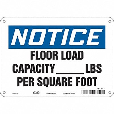 Safety Sign 7 in x 10 in Aluminum