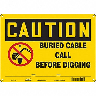 Safety Sign 10 inx14 in Aluminum