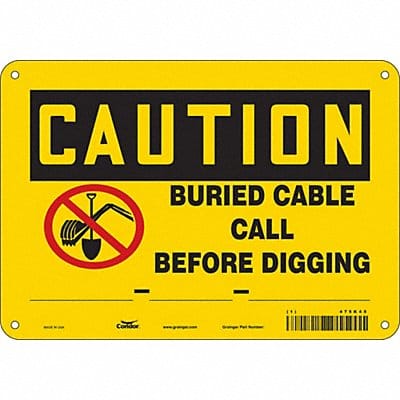 Safety Sign 7 in x 10 in Polyethylene