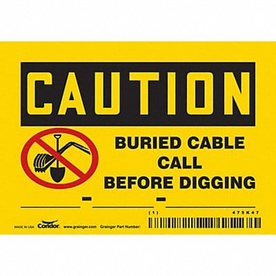 Safety Sign 3 1/2 inx5 in Vinyl