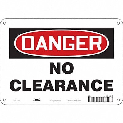 Safety Sign 7 in x 10 in Polyethylene