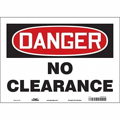 Safety Sign 10 in x 14 in Vinyl
