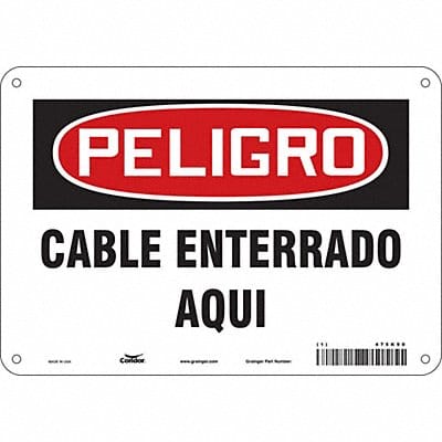 Safety Sign 7 in x 10 in Polyethylene