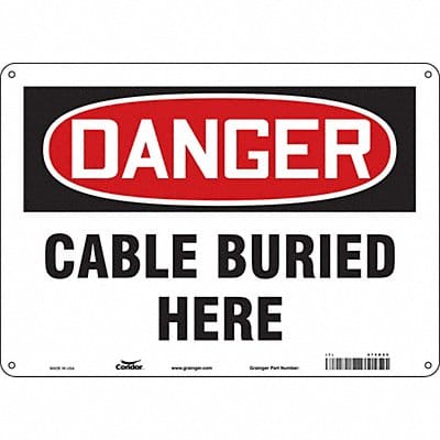 Safety Sign 10 in x 14 in Aluminum