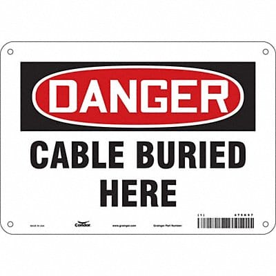 Safety Sign 7 inx10 in Polyethylene