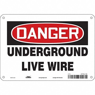 Safety Sign 7 in x 10 in Polyethylene