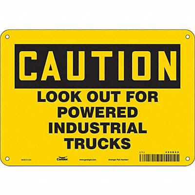 Safety Sign 7 in x 10 in Aluminum