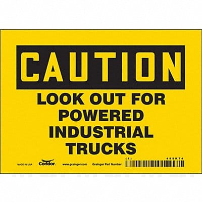 Safety Sign 5 in x 7 in Vinyl