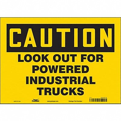 Safety Sign 10 in x 14 in Vinyl