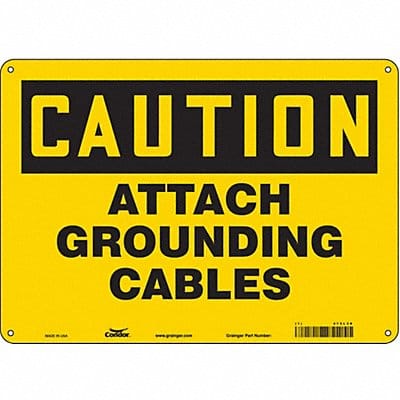 Safety Sign 10 in x 14 in Polyethylene