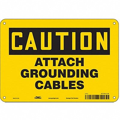 Safety Sign 7 in x 10 in Polyethylene