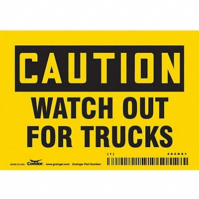 Safety Sign 3.5in x 5in Vinyl