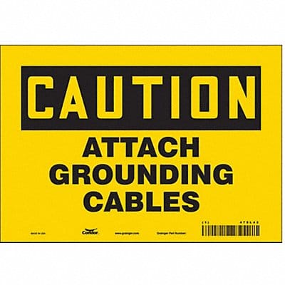 Safety Sign 7 in x 10 in Vinyl