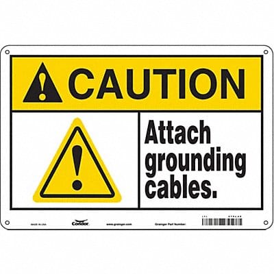 Safety Sign 10 inx14 in Aluminum