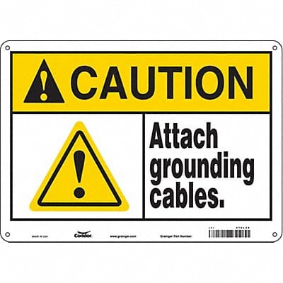 Safety Sign 10 in x 14 in Polyethylene