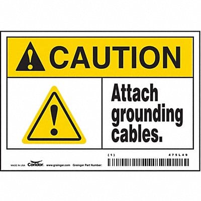 Safety Sign 3.5in x 5in Vinyl